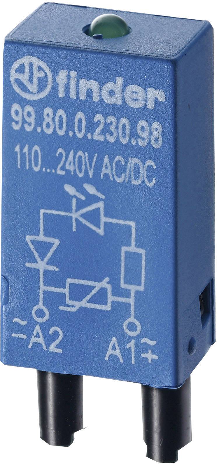 Finder Plug-in module + LED 99.80.0.024.59 Colours (LEDs): Green 1 pc(s)