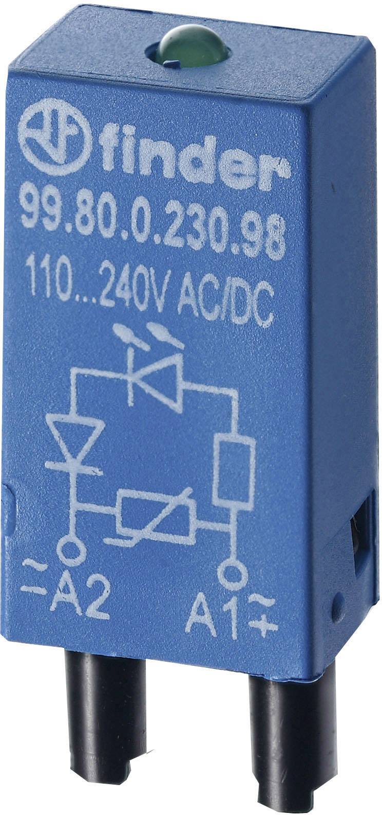 Finder Plug-in module + resistor 99.80.8.230.07 Colours (LEDs): Blue 1 pc(s)