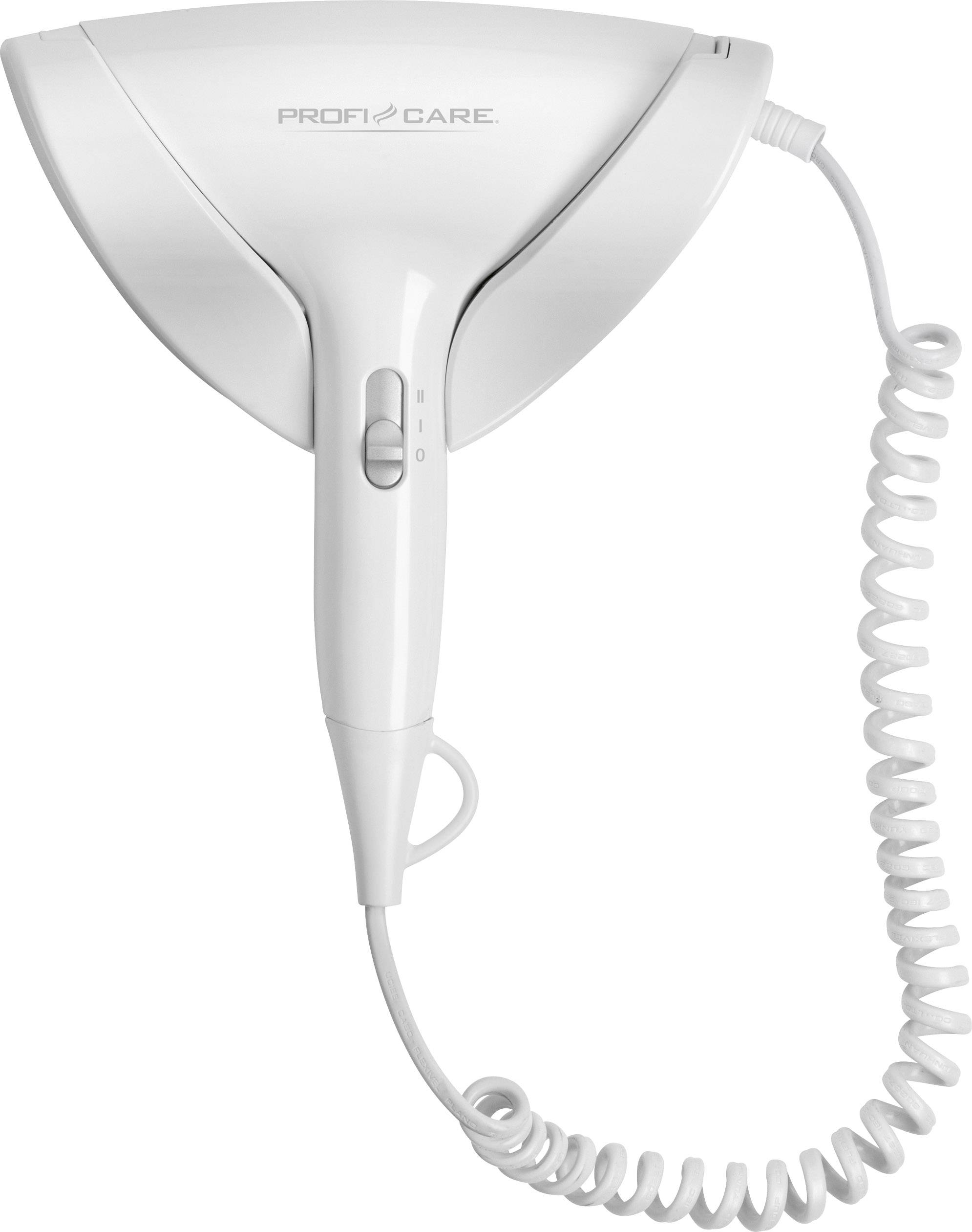 A white handheld steamer with a cable, suitable for pressing clothes, is shown in close-up.