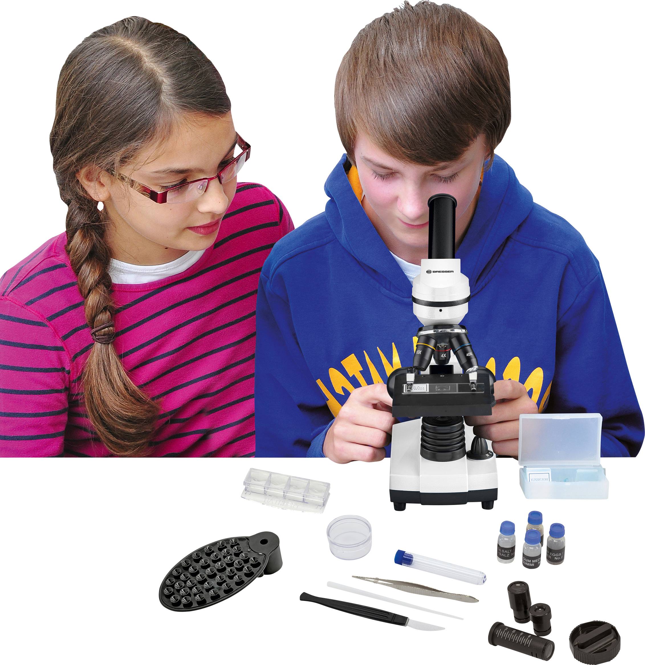 Bresser Optik 8855610GYE000 Biolux SEL Kids microscope Monocular 1600 x Reflected light, Transmitted light