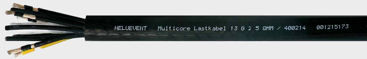 Helukabel 400214 Multicore cable 13 G 2.5 mm² Black 1 m