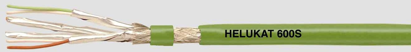 Helukabel 805614 Network cable CAT 7 SF/FTP 4 x 2 x 0.22 mm² Green 100 m