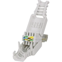 INTELLINET RJ45-plug without tools RJ45-modular plug no crimping tool is needed 790482 Colour coding, Bend relief, Crimp contact INTELLINET RJ45-plug without tools RJ45-modular plug no crimping tool is needed 790482 Colour coding, Bend relief, Crimp contact