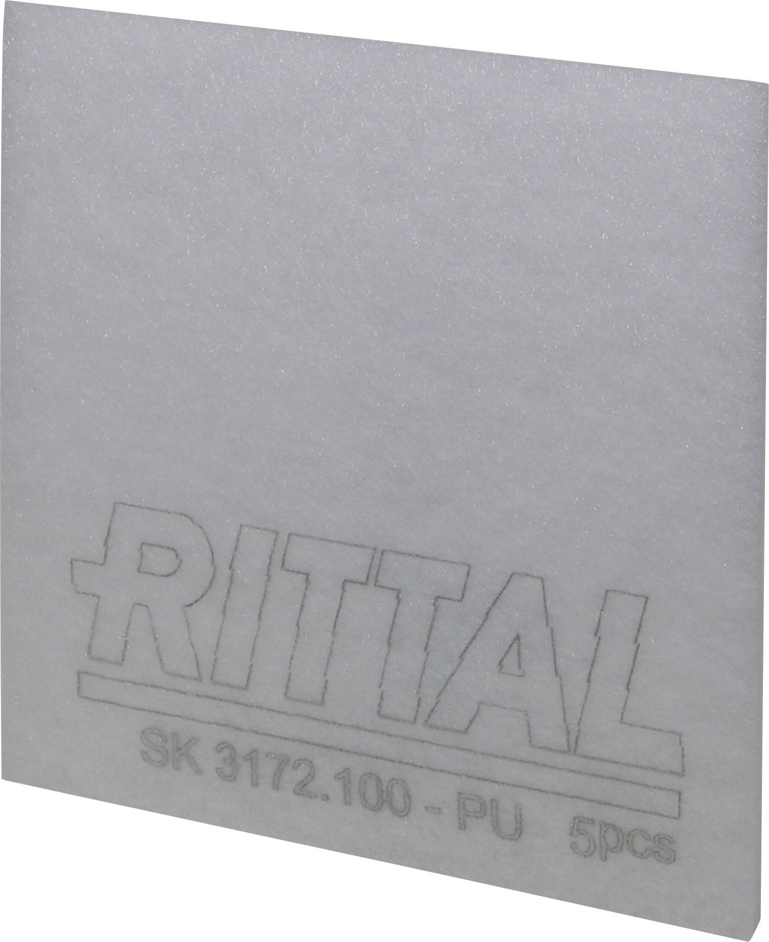A rectangular, grey filter sieve by Rittal for ventilation systems, Model SK 3172.100, Pack of 5 pieces.
