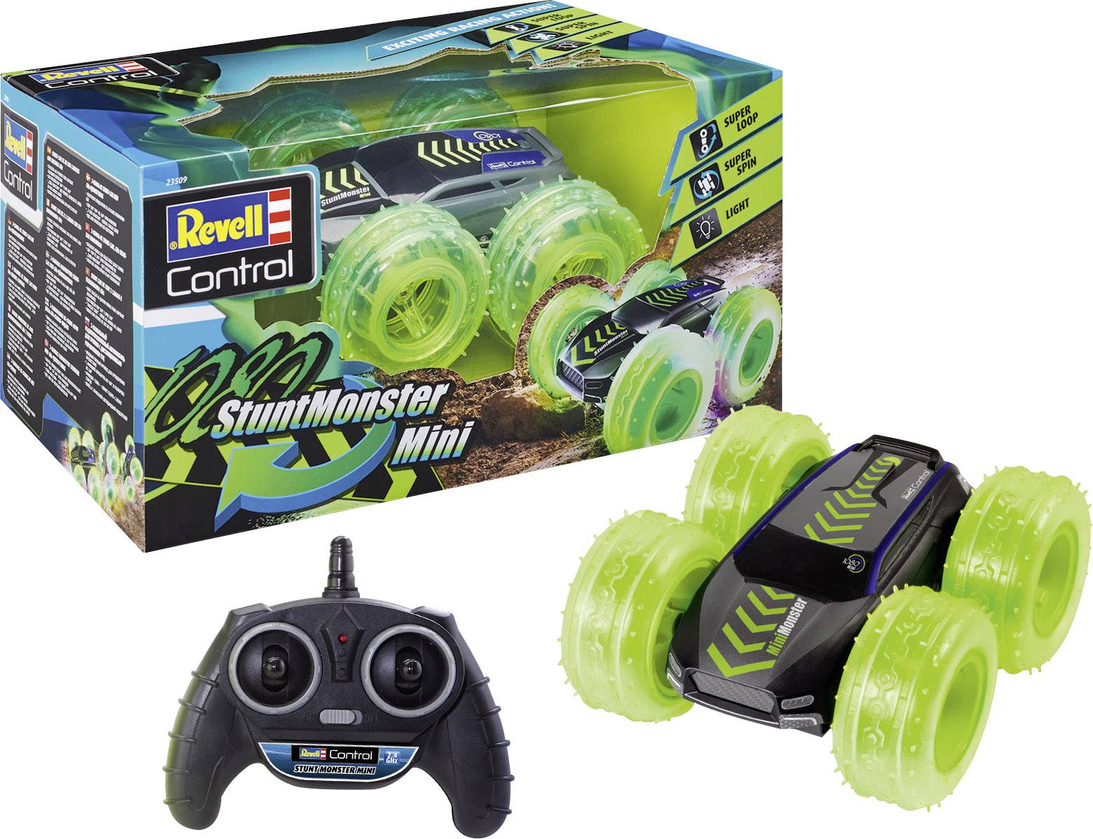 Revell Control 23509 Stunt Monster Mini 1080 RC model car for beginners Electric Road version