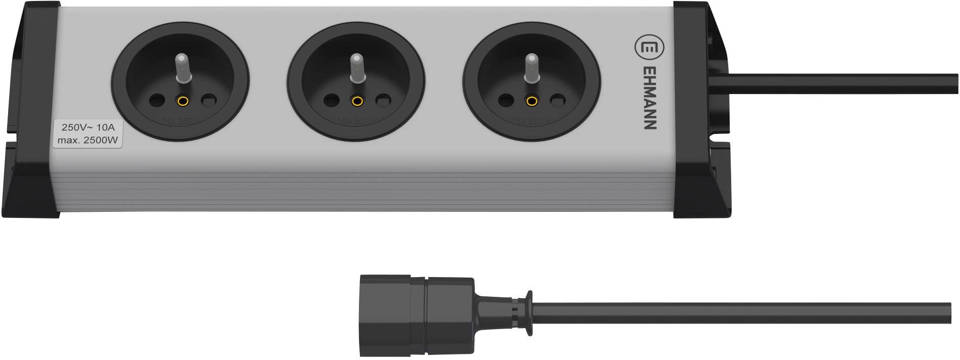 Ehmann 0200x02032308 C19 power strip Grey, Black C13 connector 1 pc(s)
