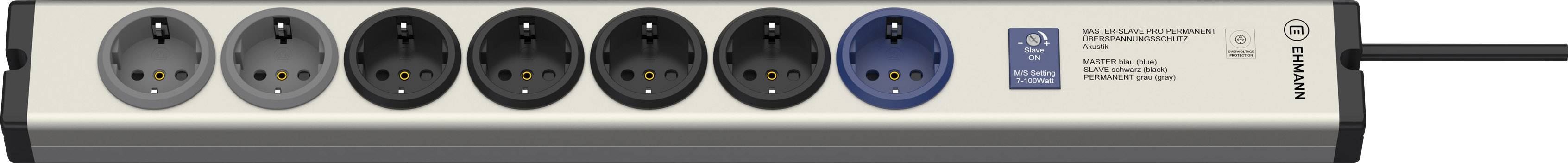 Ehmann 0615x00078001 Smart power strips (Master-Slave strips) Aluminium (anodised), Black PG connector 1 pc(s)