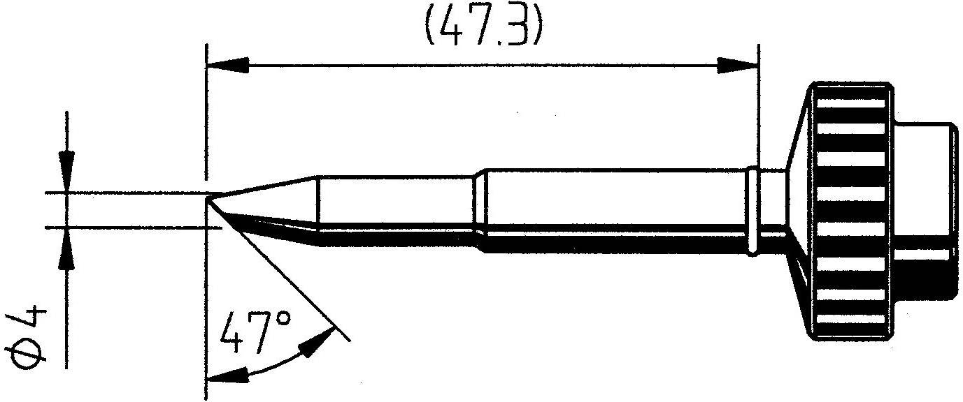 Ersa 0612WDLF Soldering tip Bevelled Tip size 4 mm Content 1 pc(s)
