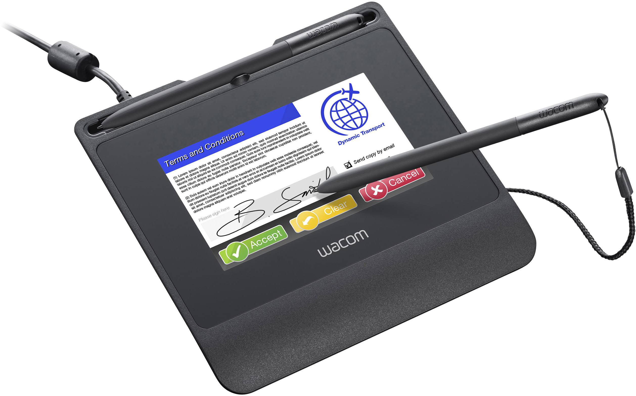 Wacom Signature Set STU-540 & sign pro PDF USB Pen holder, signature pad Black