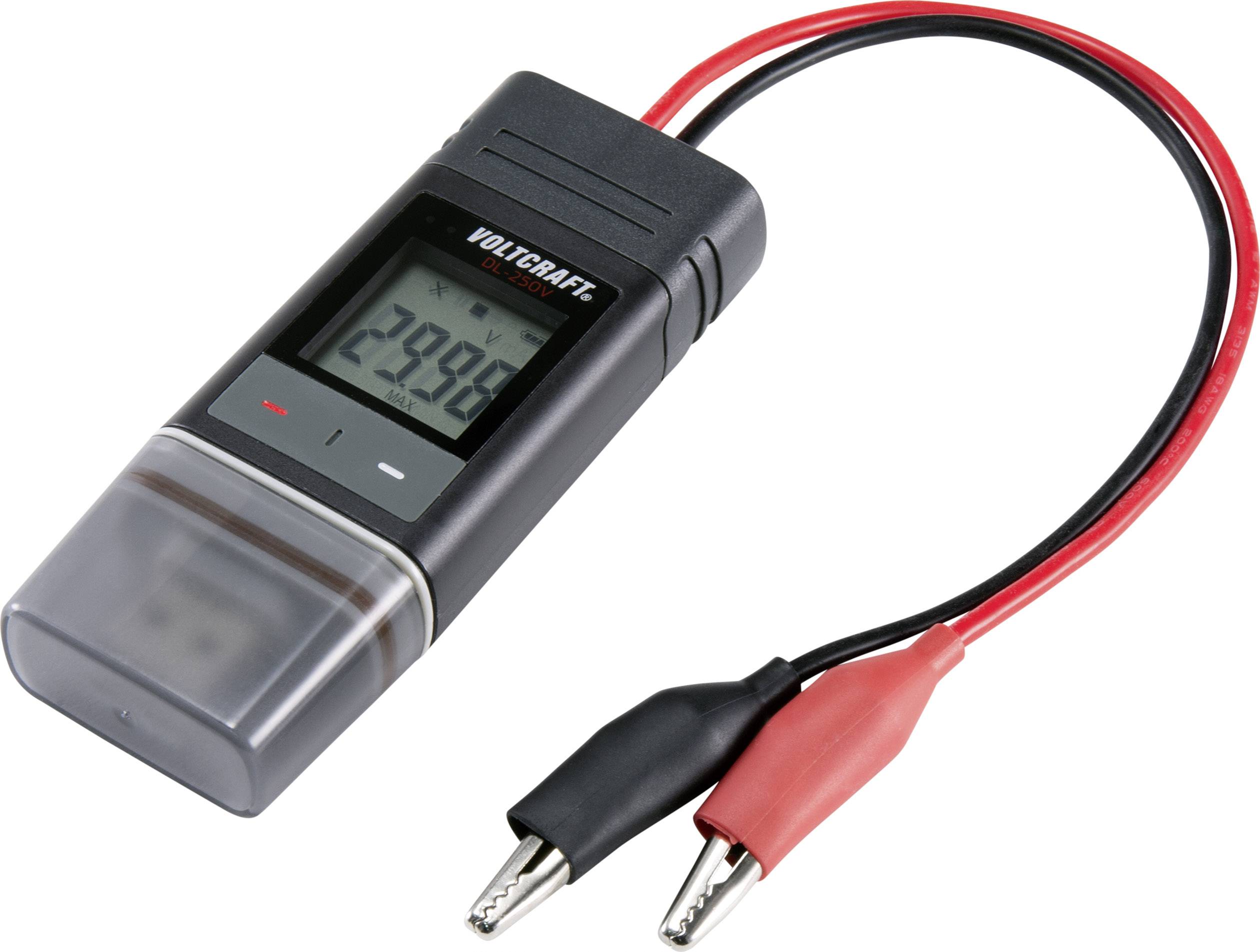 Digital voltmeter by Voltcraft with LCD display showing 
