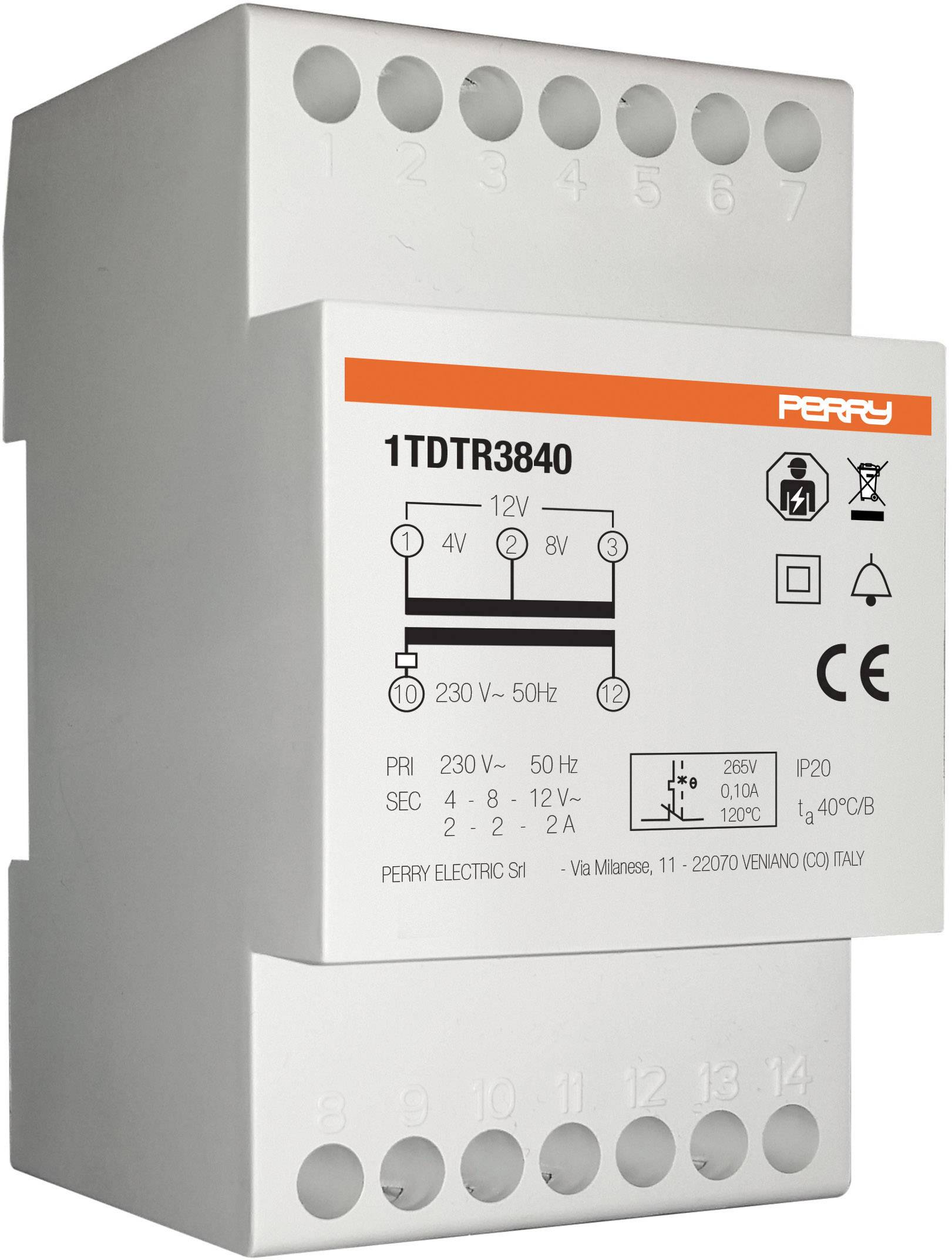 Wallair 1TDTR3840 Bell transformer 4 V, 8 V, 12 V 2 A