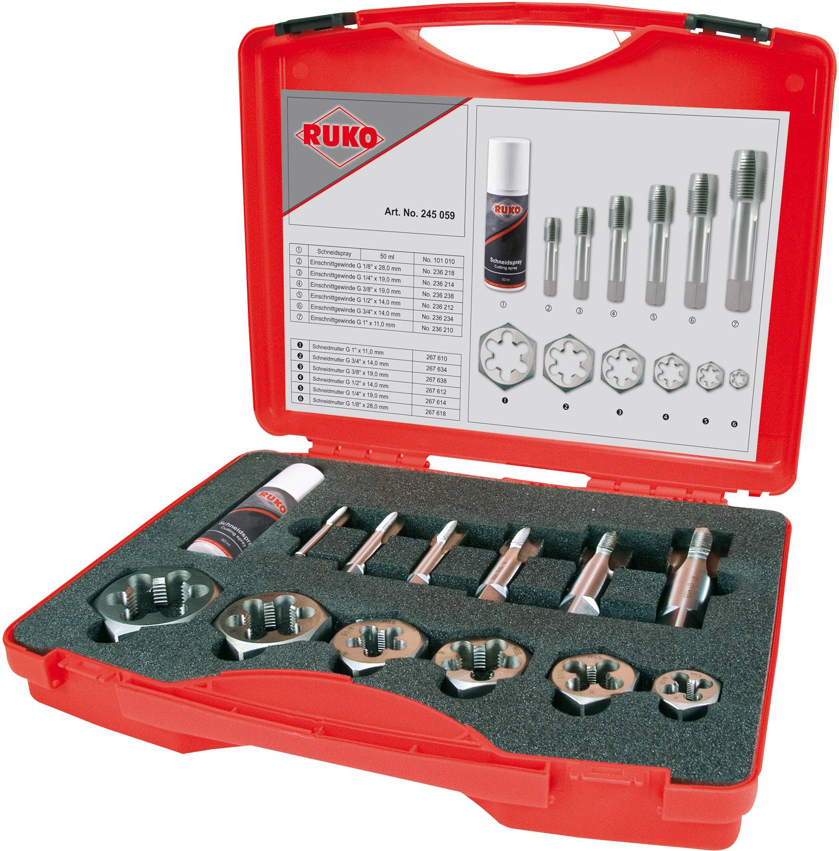 RUKO 245059 CNC tap set 13-piece 1 Set