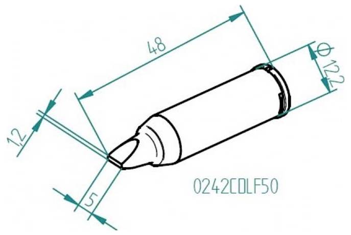 Ersa 0242CDLF50 Soldering tip Tip size 5 mm Content 1 pc(s)
