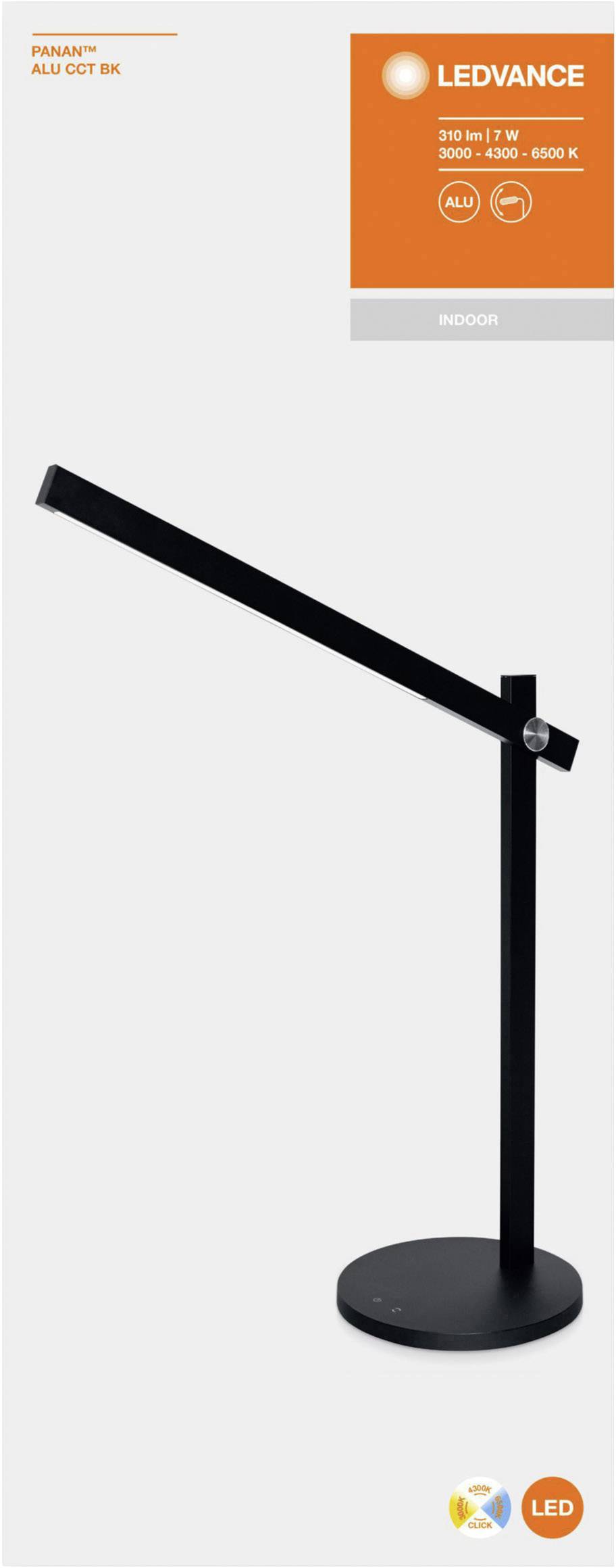 LEDVANCE PANAN Alu CCT L 4058075321281 Desk light 7 W Warm white, Cold white, Daylight white Black (matt)