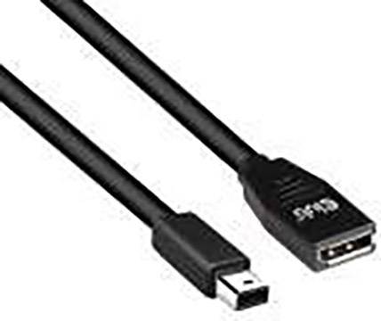 club3D Mini DisplayPort / DisplayPort Adapter cable Mini DisplayPort plug, DisplayPort socket 1.00 m Black CAC-1121 DisplayPort