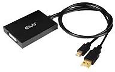 club3D Mini DisplayPort / DVI Adapter cable Mini DisplayPort plug, DVI-D 24+1-pin socket 0.15 m Black CAC-1130 DisplayPort cable