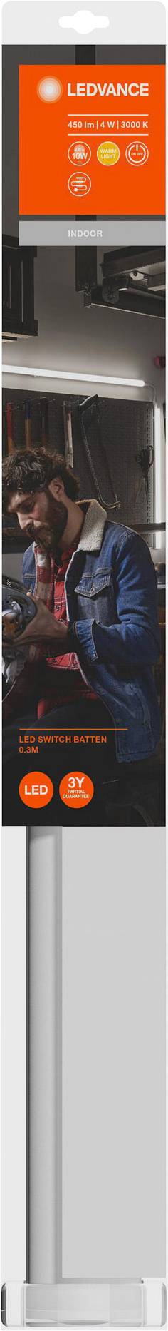 LEDVANCE LED Switch Batten L LED plinth lighting LED (monochrome) Built-in LED 4 W Warm white