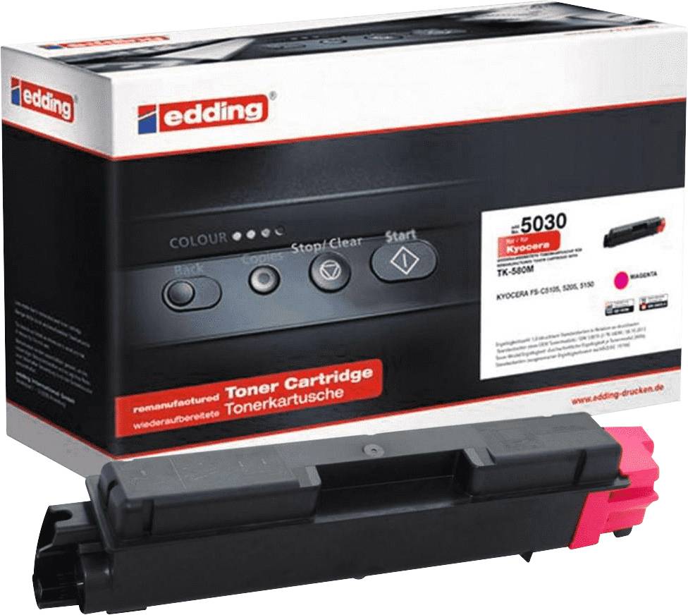 Edding Toner replaced Kyocera TK-580M Compatible Magenta 2800 Sides EDD-5030 18-5030
