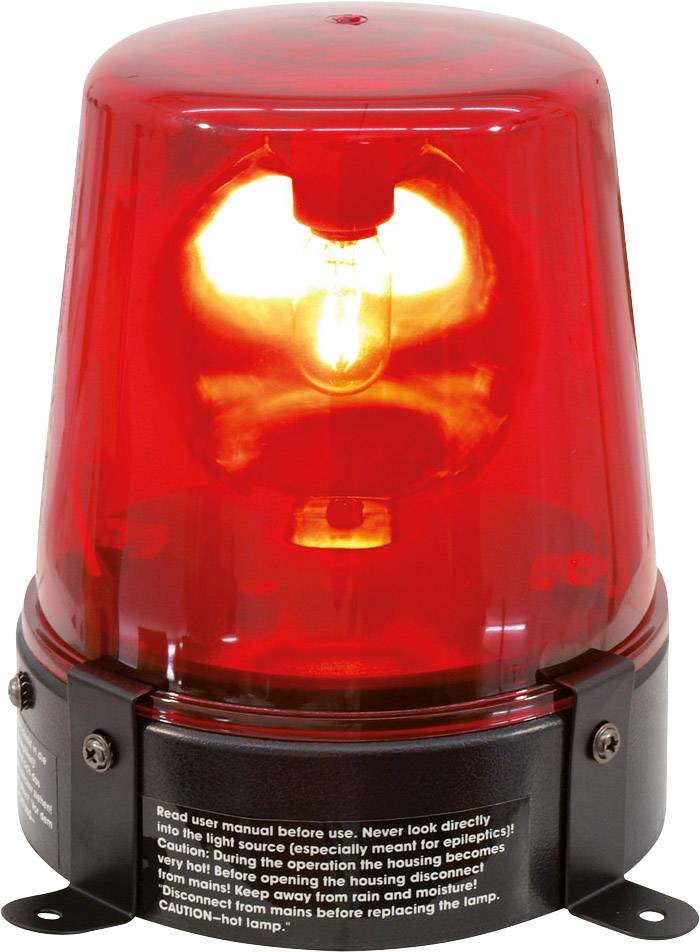 Eurolite LED (monochrome) Rotating police beacon Red No. of bulbs: 1