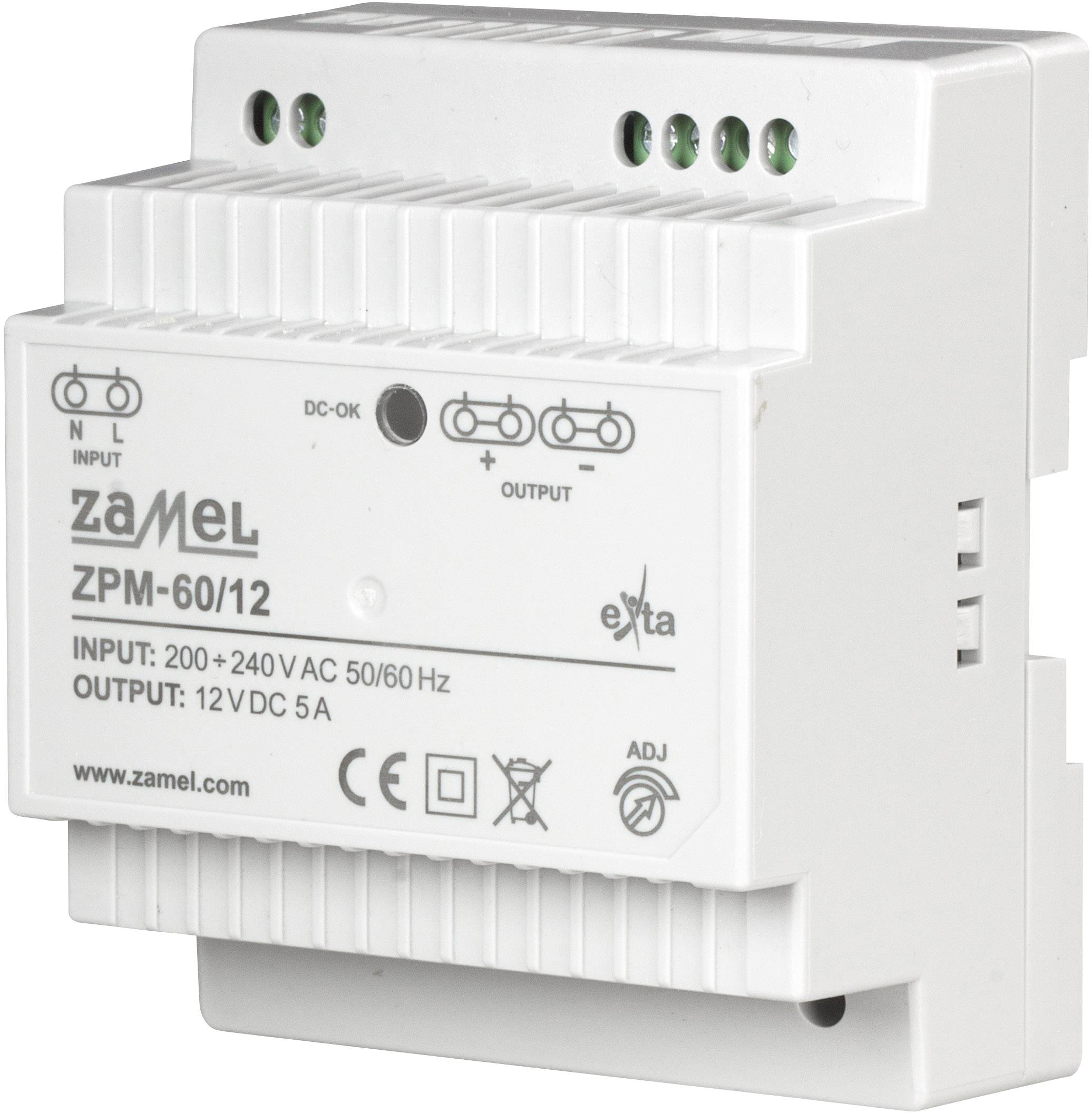 Zamel ZPM-60/12 SMPSU 12 V 5 A 60 W 1 x