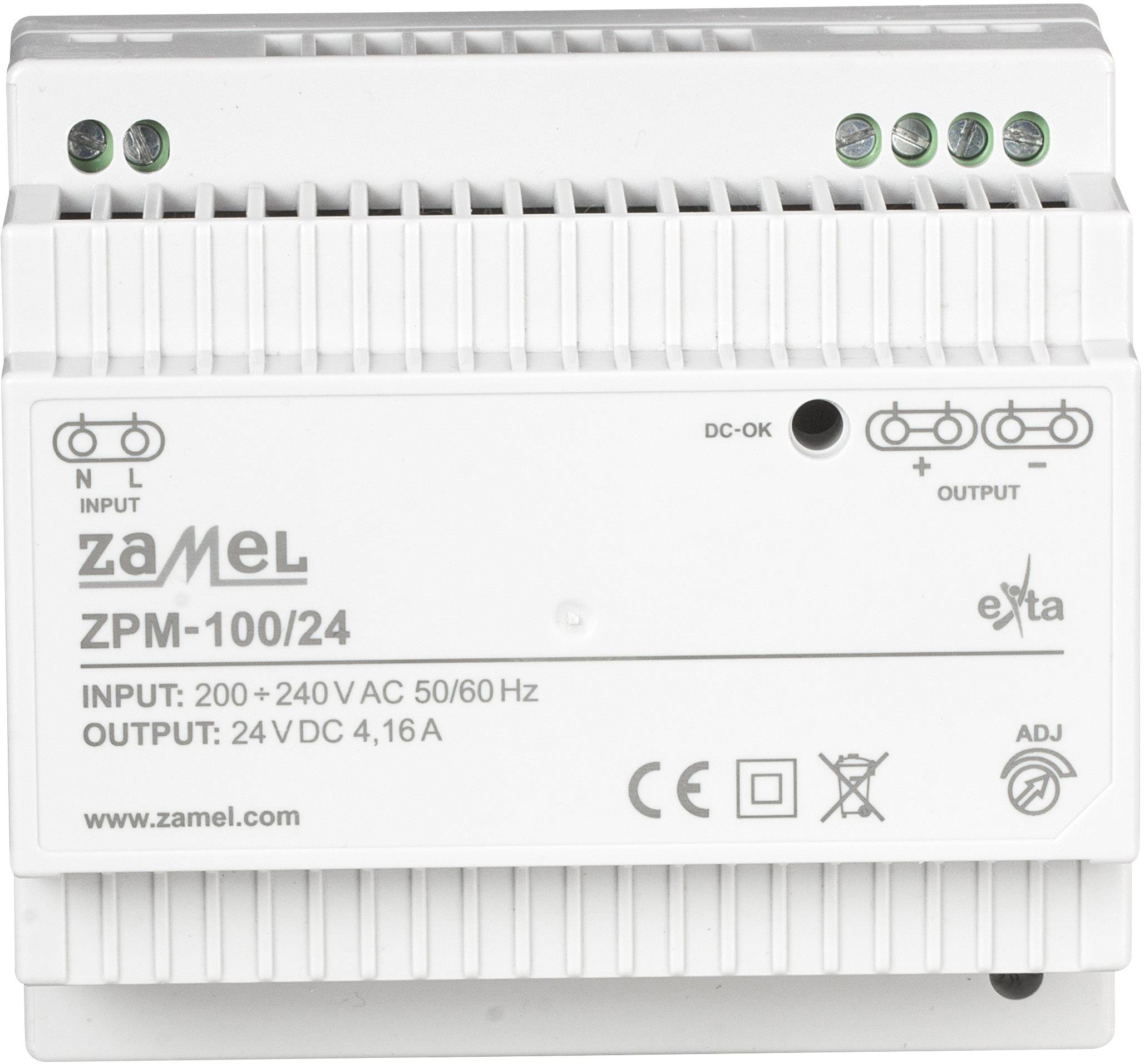 Zamel ZPM-100/24 SMPSU 24 V 4.16 A 100 W 1 x