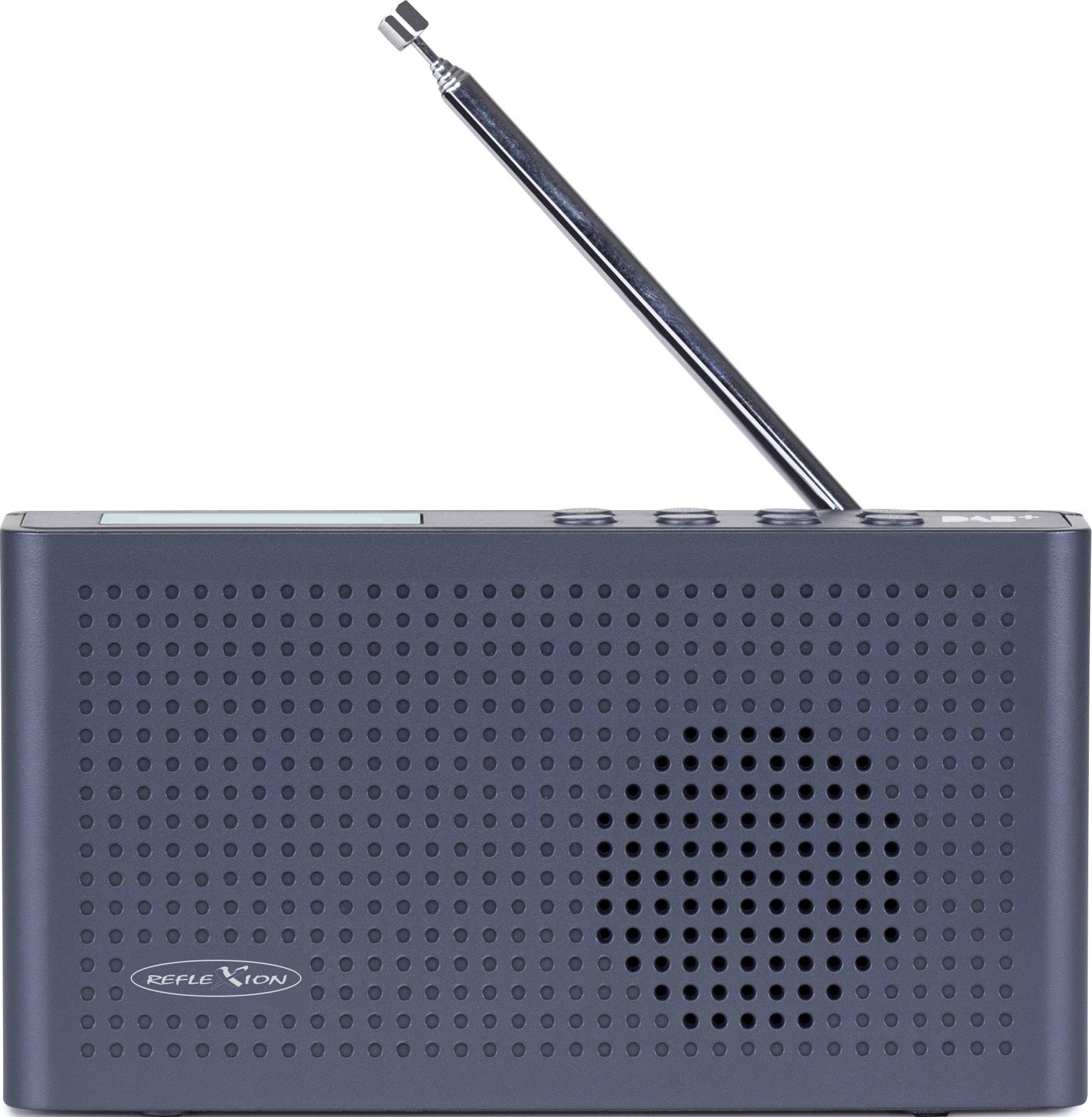Reflexion Desk radio DAB+, DAB, FM Tangible keypad Black