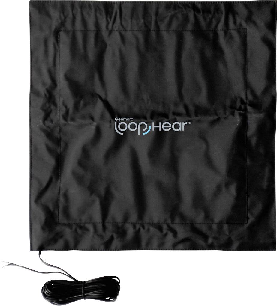 Black Geemarc Loophear cushion with integrated cable.