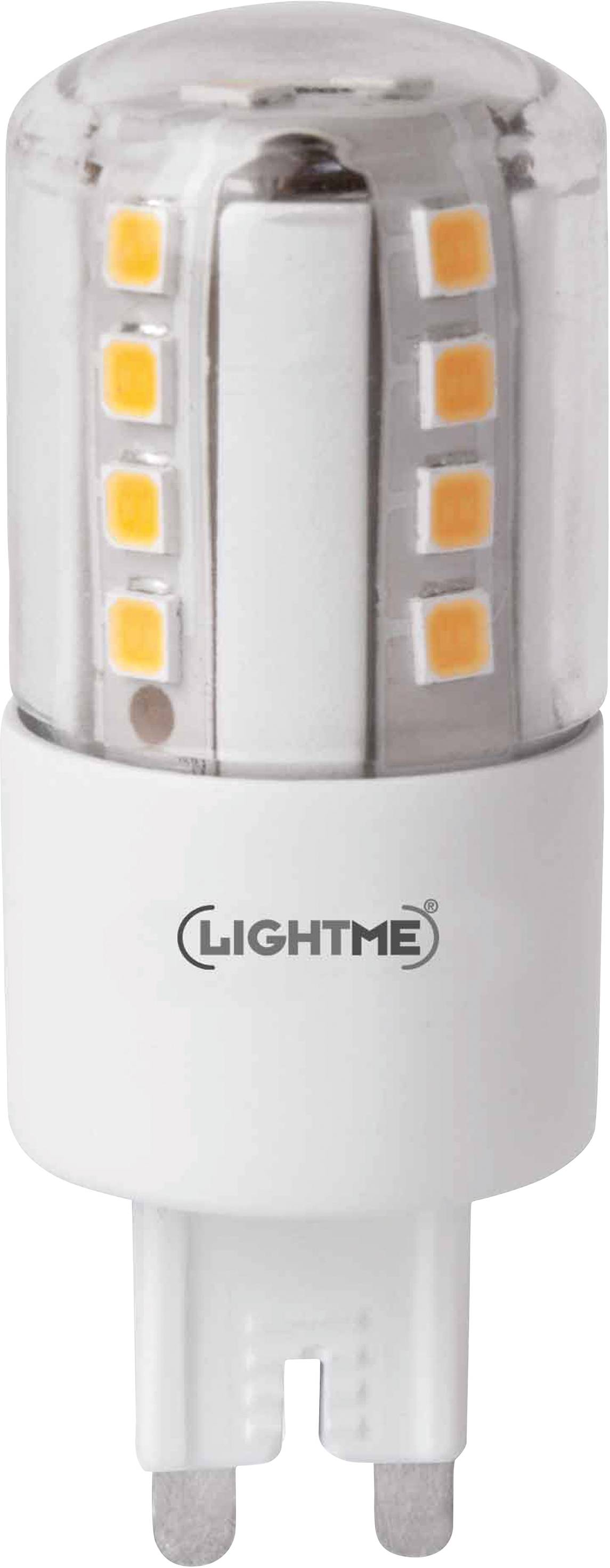 LightMe LM85334 LED (monochrome) EEC E (A - G) G9 Pin base 4.8 W = 48 W Warm white (Ø x L) 19 mm x 56 mm not dimmable 1 pc(s)