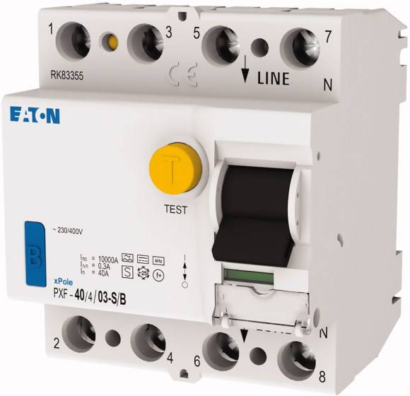 Eaton 300301 PXF-40/4/03-S/B RCCB RCD (all types of current) S/B 4-pin 40 A 0.3 A 230 V, 400 V