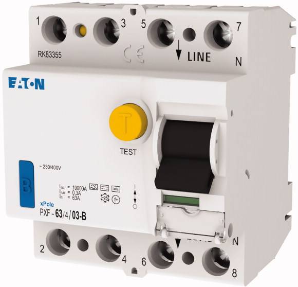 Eaton 300303 PXF-63/4/03-B RCCB RCD (all types of current) B 4-pin 63 A 0.3 A 230 V, 400 V