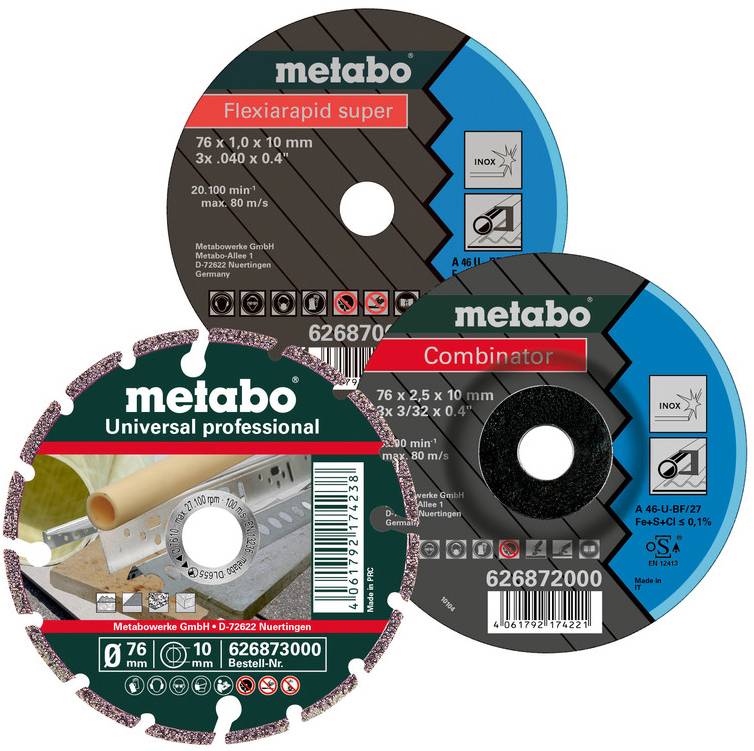 Metabo 626879000 Cutting disc (straight) 76 mm 3 pc(s)