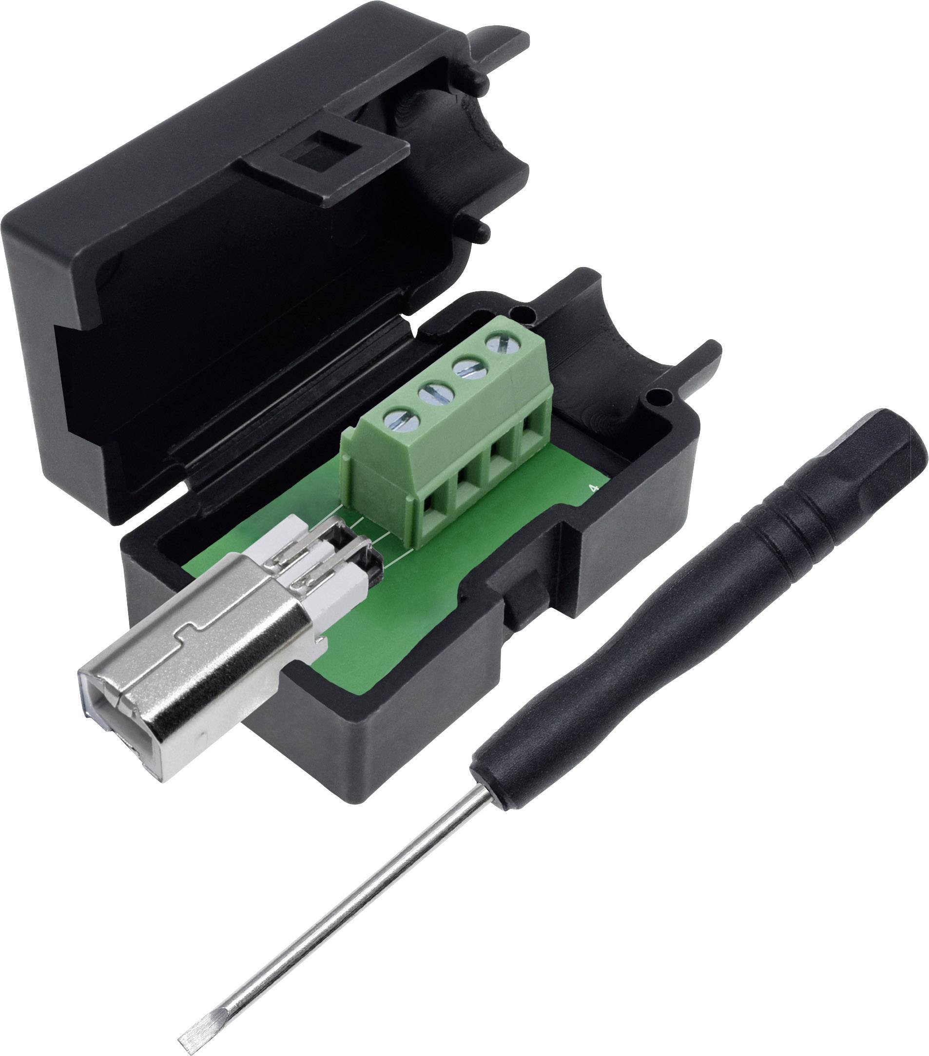 USB 2.0 modular plug set, type B Plug, straight 2001C202 Quadrios Content: 1 pc(s)