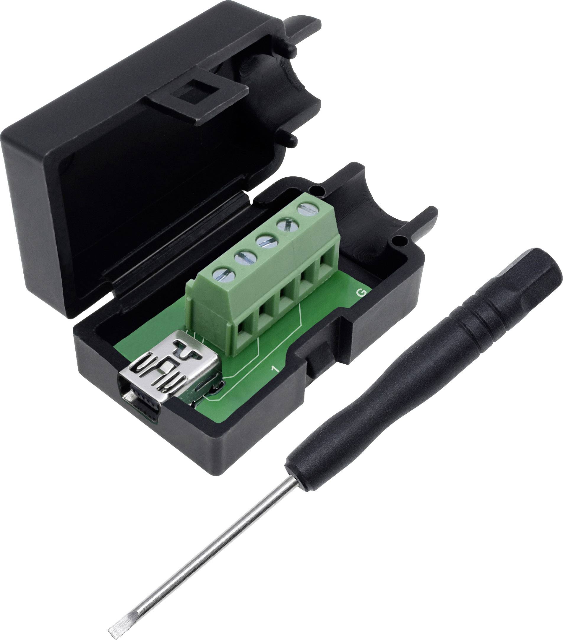 Mini-USB 2.0 modular sockets set, type B. Socket, straight 2001C207 Quadrios Content: 1 pc(s)