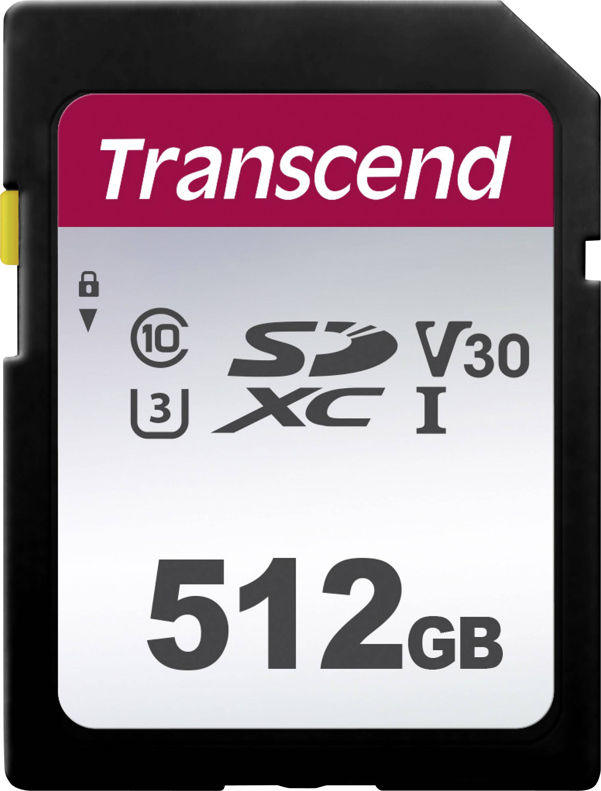 Transcend Premium 300S SDXC card 512 GB Class 10, UHS-I, UHS-Class 3, v30 Video Speed Class