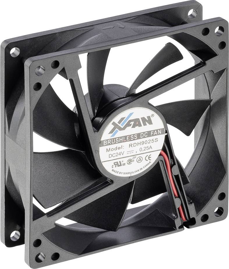 X-Fan RDH9025S Axial fan 24 V DC 103.2 m³/h (L x W x H) 92 x 92 x 25 mm