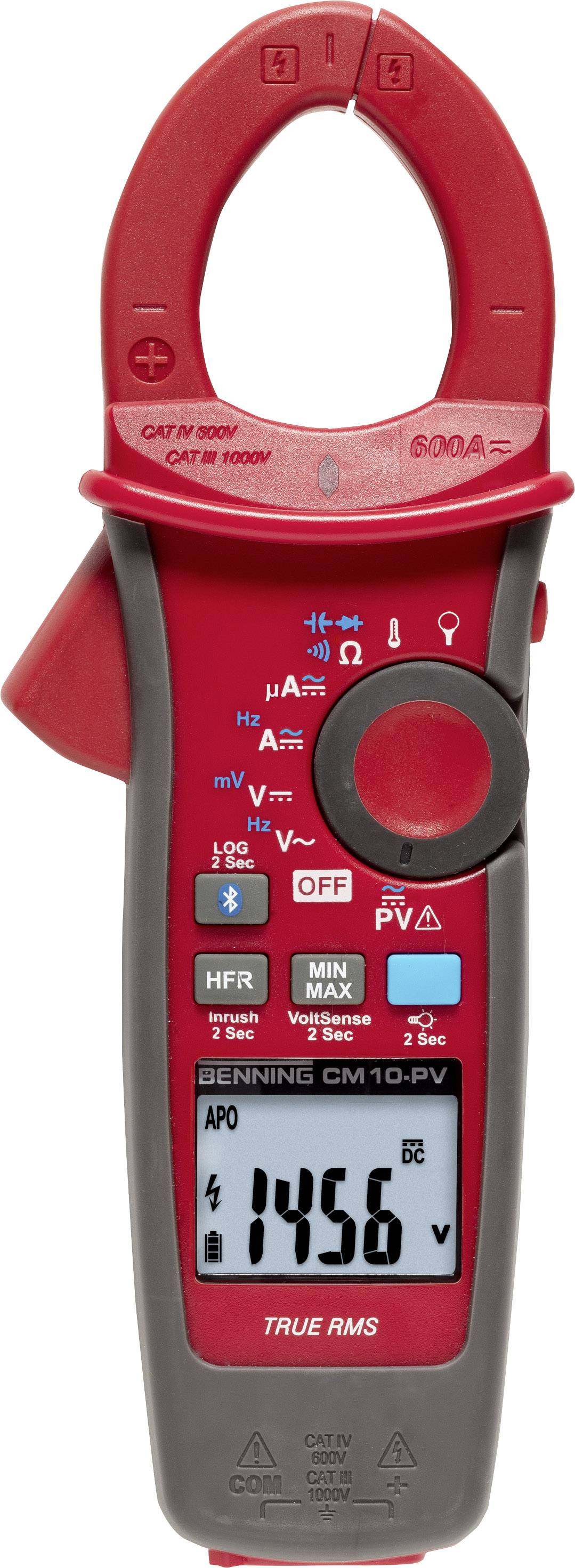 Benning CM 10-PV Clamp meter Digital Data logger CAT IV 600 V Display (counts): 6000