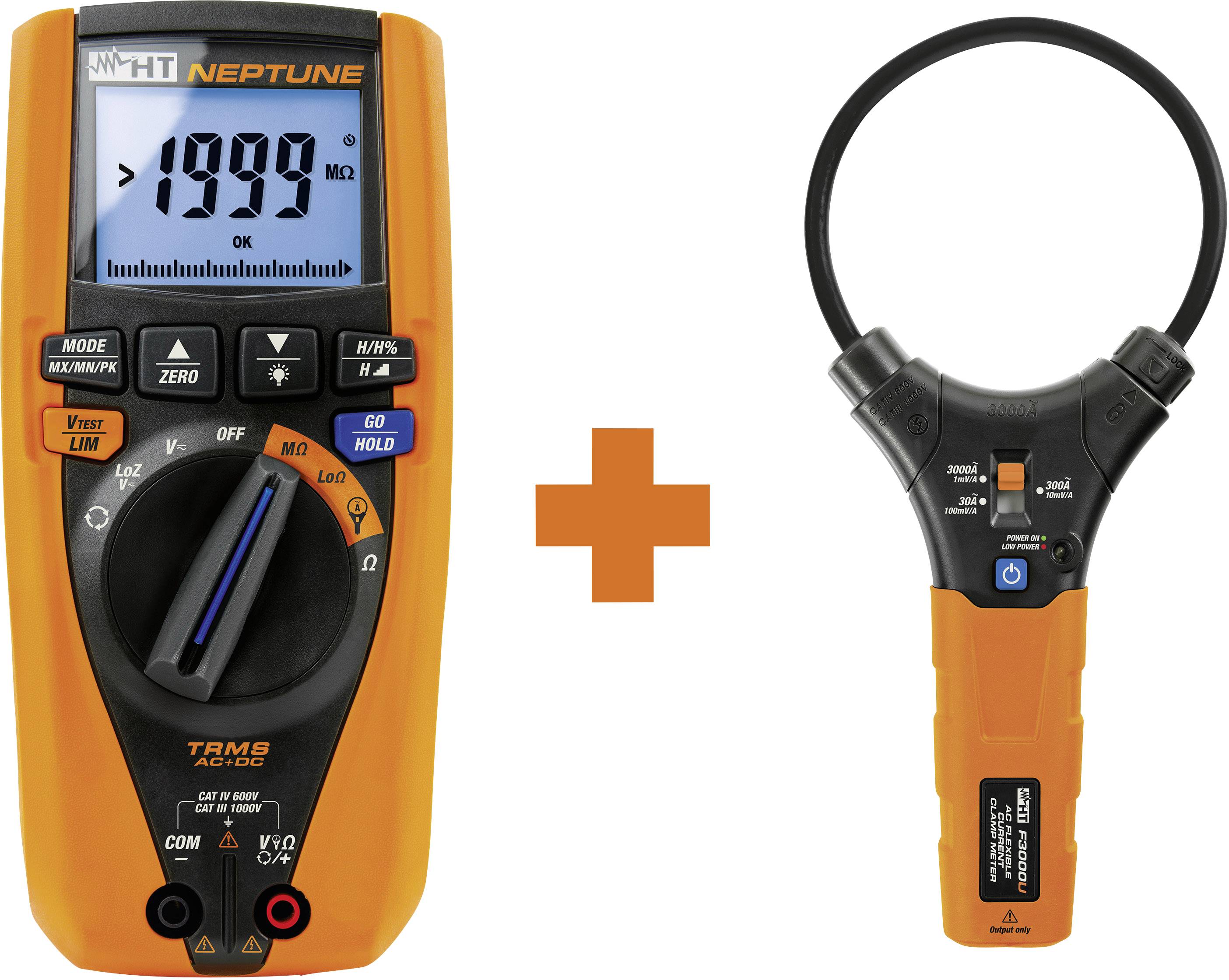HT Instruments HT Neptune + F3000U Electrical tester set VDE standard 0413