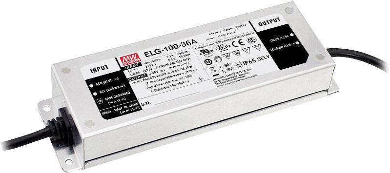 Mean Well ELG-100-48DA-3Y LED driver Constant current, Constant voltage 96 W 2 A 48 V DC DALI, Suitable for flammable surfaces