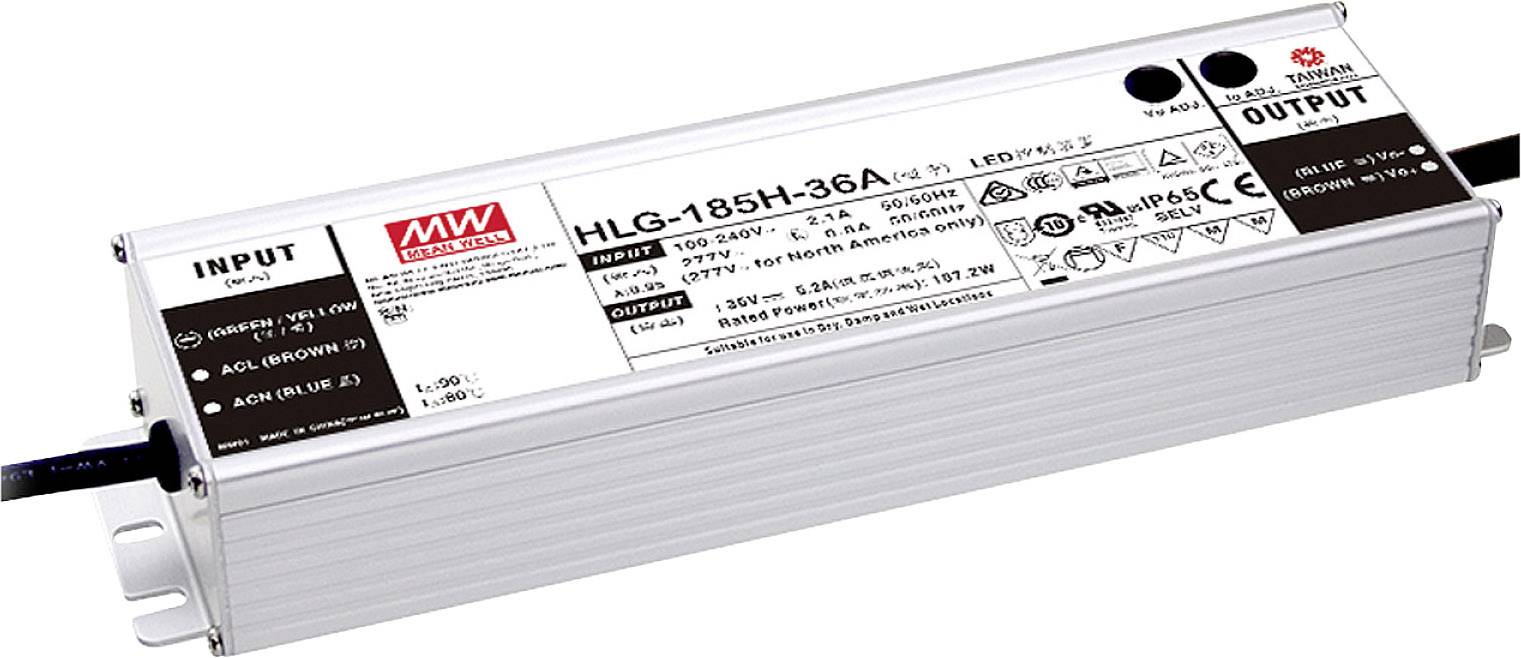 Mean Well LED driver Constant voltage, Constant current 187.2 W 3.9 A 48 V DC Suitable for flammable surfaces, Approved for use