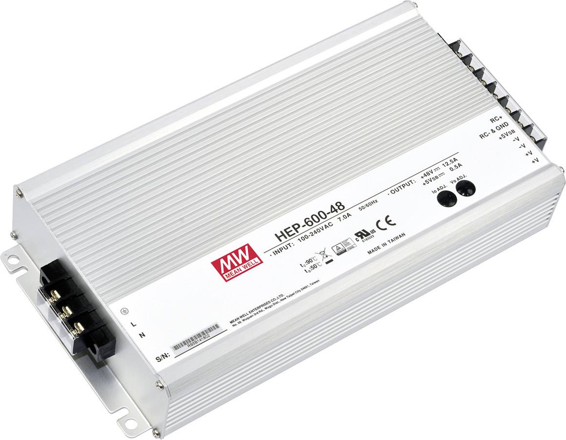 Mean Well HEP-600-42 AC/DC PSU module 14.3 A 600.6 W 42 V DC Adjustable voltage output 1 pc(s)