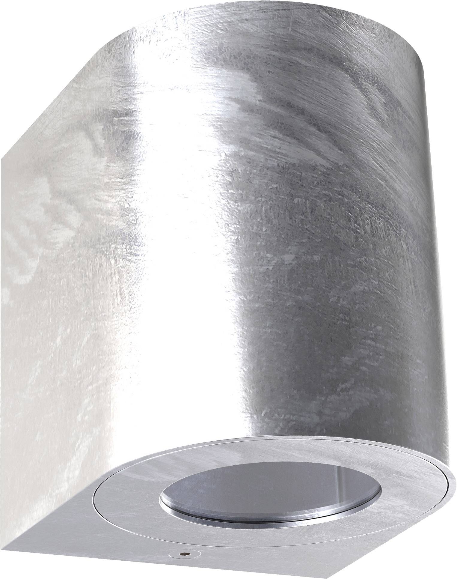 A metallic ventilation duct with a cylindrical shape, gleaming finish and circular opening at the bottom, against a neutral background.