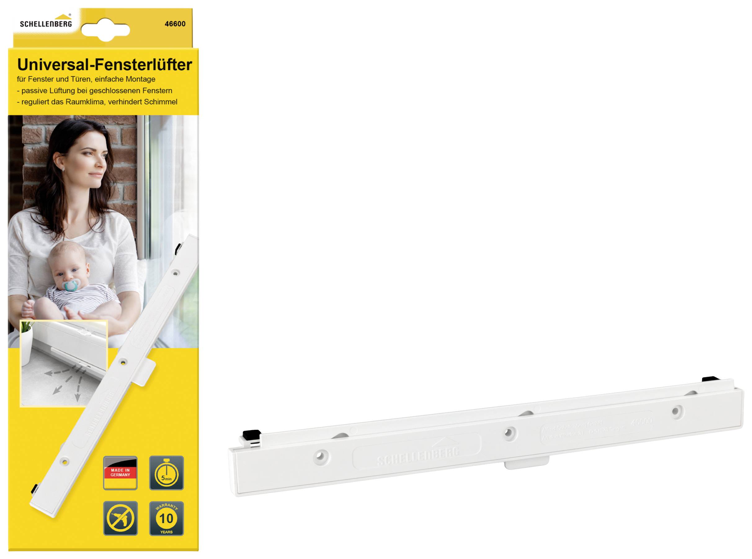 Schellenberg 46600 Universal window trickle vent White