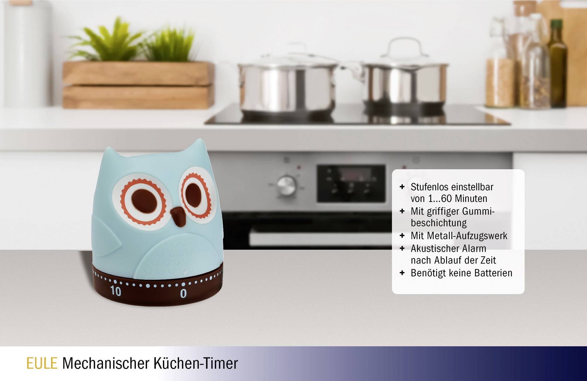 TFA Dostmann EULE Timer Turquoise Analogue