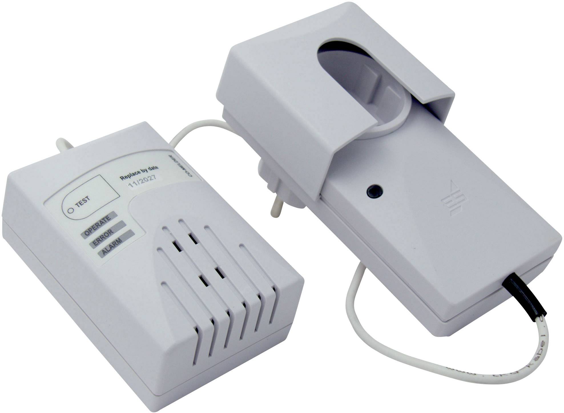 Schabus GX-C3pro Carbon monoxide detector incl. external sensor mains-powered detects Carbon monoxide