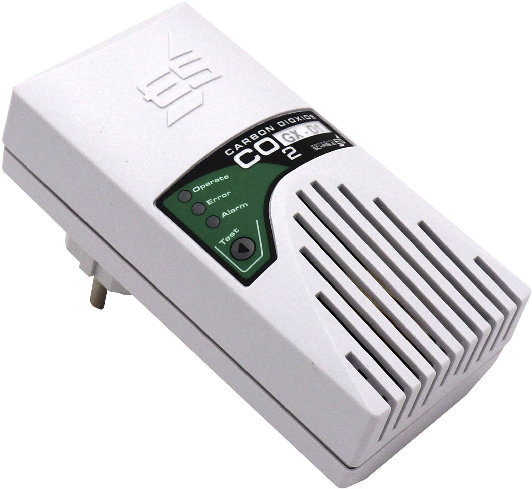 Schabus GX-D1 Carbon dioxide detector incl. built-in sensor mains-powered detects Air quality monitoring