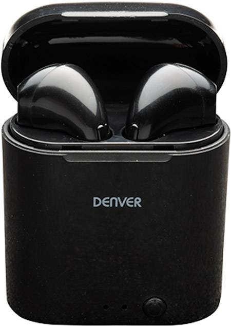 Denver TWE-36 In-ear headphones Bluetooth® (1075101) Stereo Black Charging case