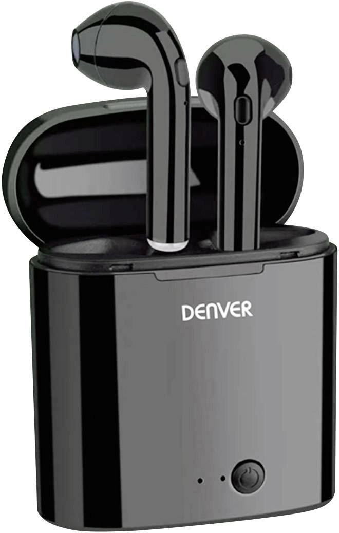 Denver TWE-36 In-ear headphones Bluetooth® (1075101) Stereo Black Charging case