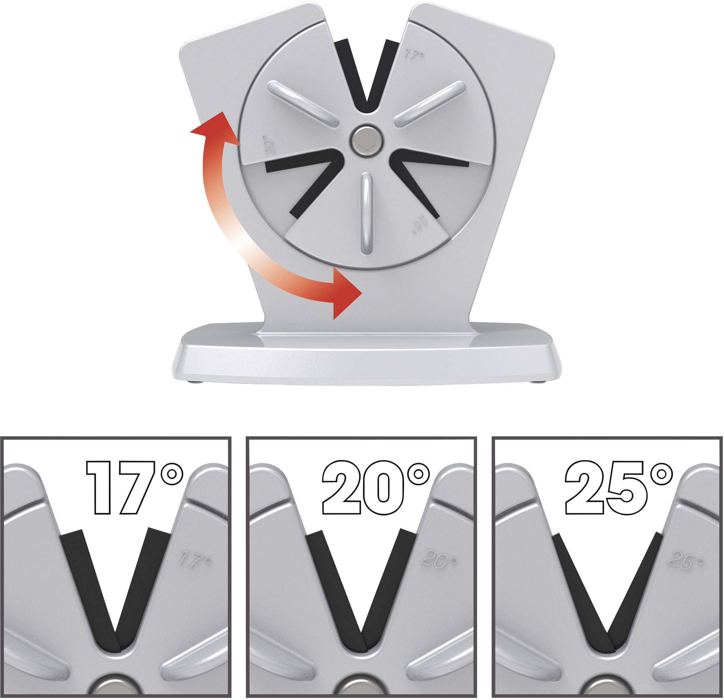 GourmetMaxx Knife sharpener Silver