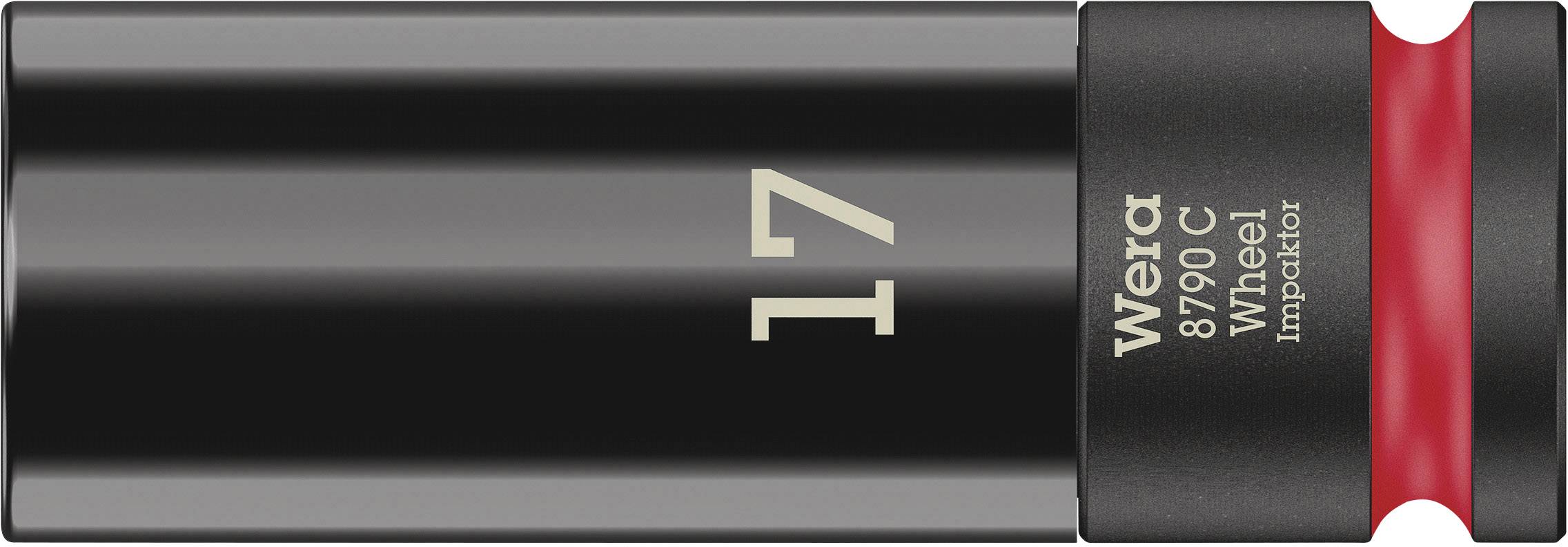 Socket with a '17' marking and the label 'Wera 8790 C Wheel Impaktor', black with a red ring.
