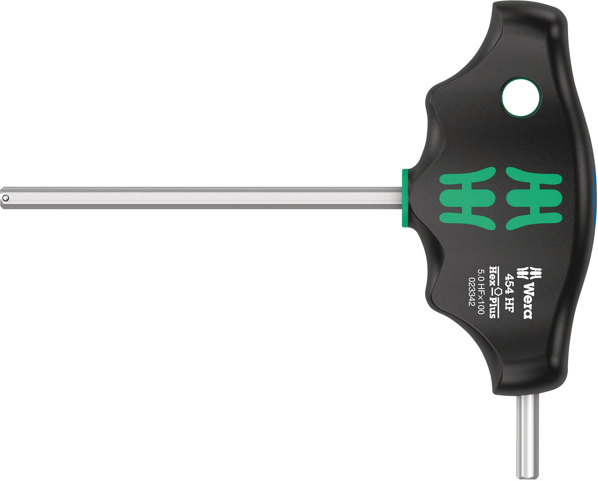 Allen key with T-handle, green-black.